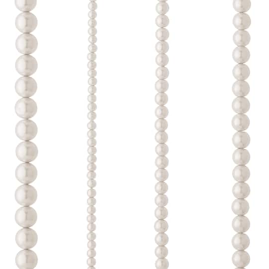 12 Pack: White Pearl Round Beads, 8mm by Bead Landing&#x2122;